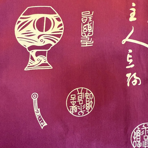 Black Watch Tartan Wool & Printed Satin Reversible Scarf - Picture 8 of 10